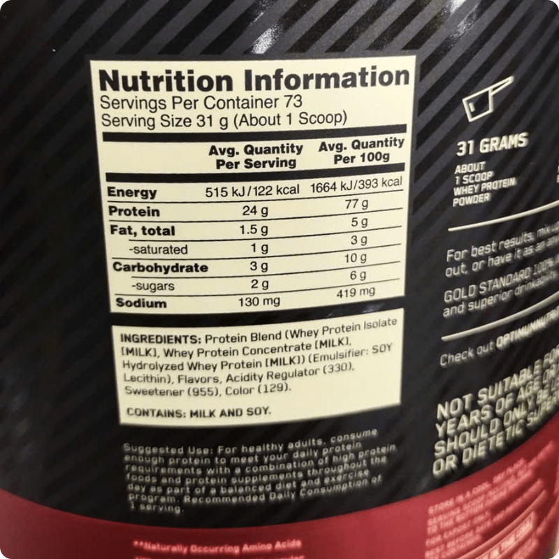 Whey Protein Gold Standard 5lbs 2 ON WHEY GOLD STANDARD 100% WHEY PROTEIN 5LBS