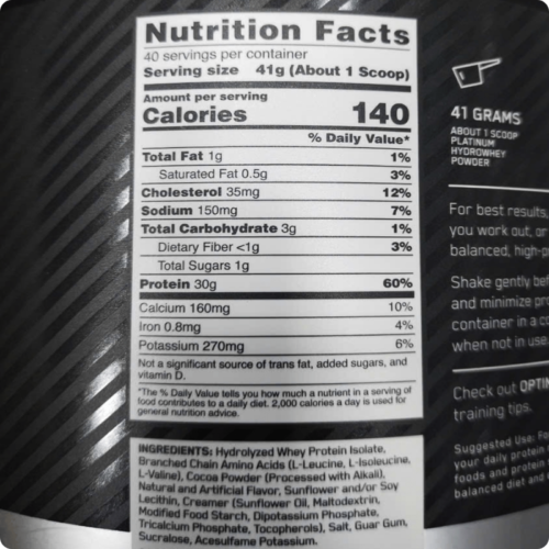 ON Platinum HydroWhey 3.5lbs 40 Servings 5 ON PLATINUM HYDROWHEY 3.5LBS 40 SERVINGS