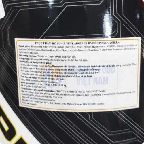 NUTRABOLICS HYDROPURE 4.5LBS 57 SERVINGS