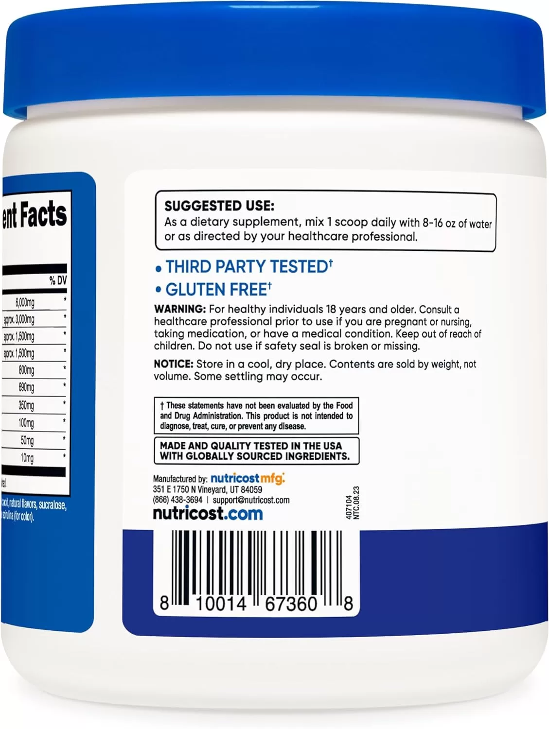 Nutricost EAA Powder 30 servings 2 NUTRICOST EAA POWDER 30 SERVINGS - ẢNH 2